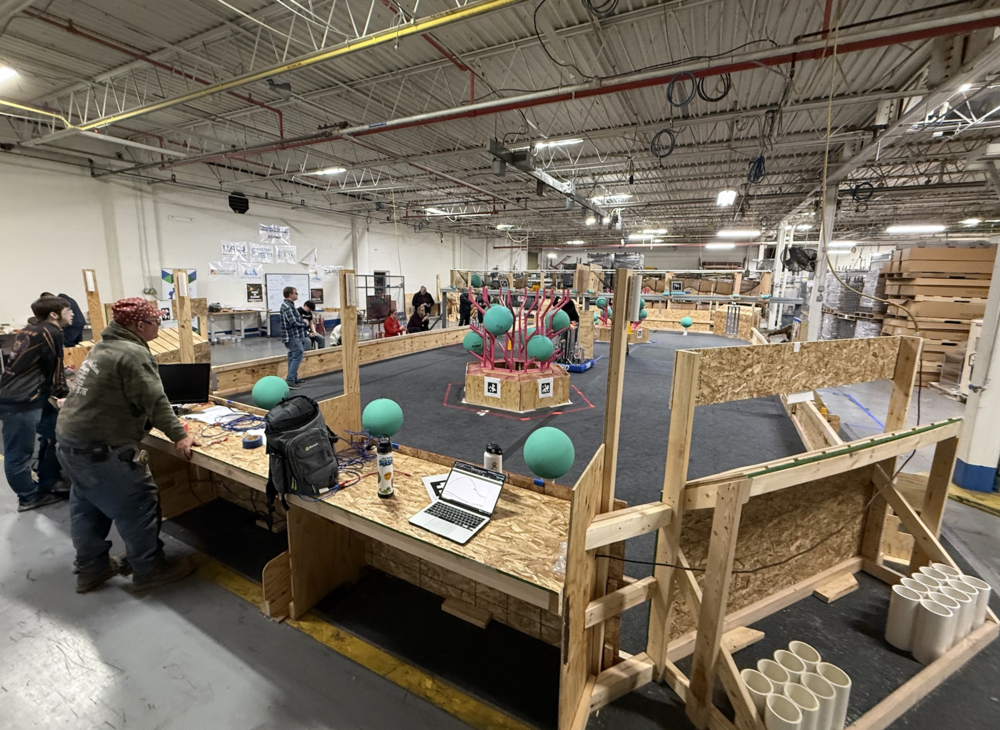Students at Robotics Practice Facility