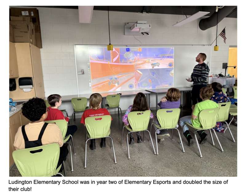 Students playing esports