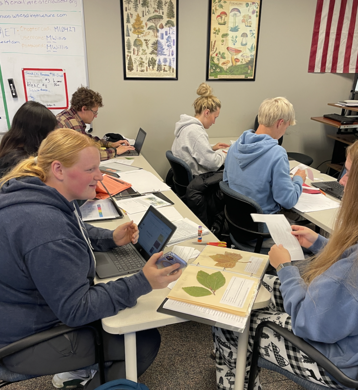 Students in a classroom