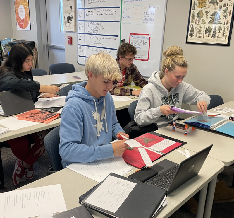 Students in a classroom
