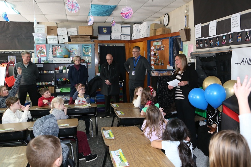 Teacher standing in front of class