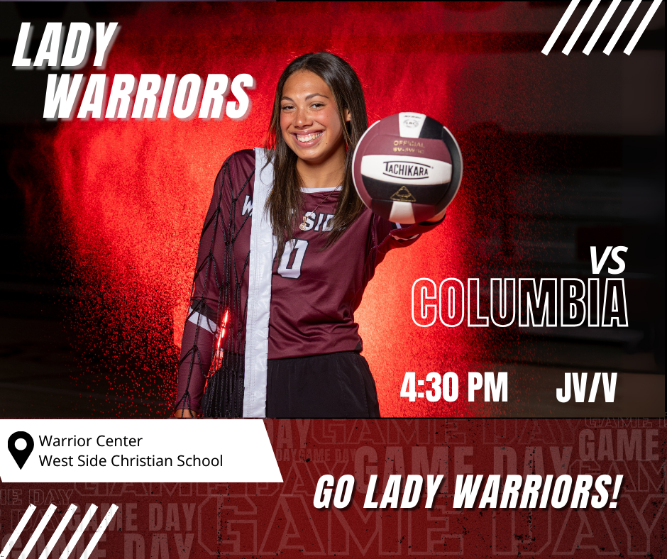 Volleyball Home game at 4:30 graphic