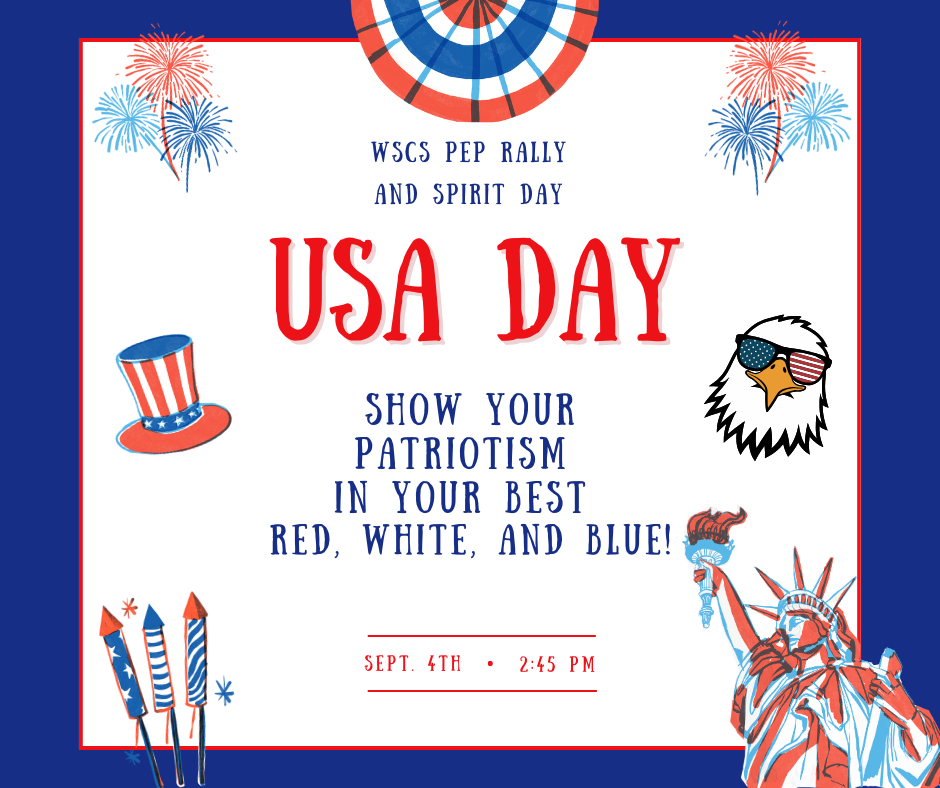 USA spirit day and pep rally tomorrow