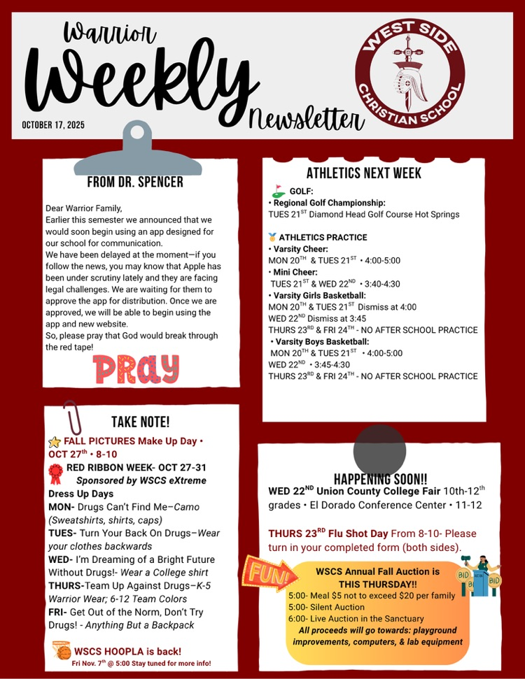 Warrior Weekly Newsletter
