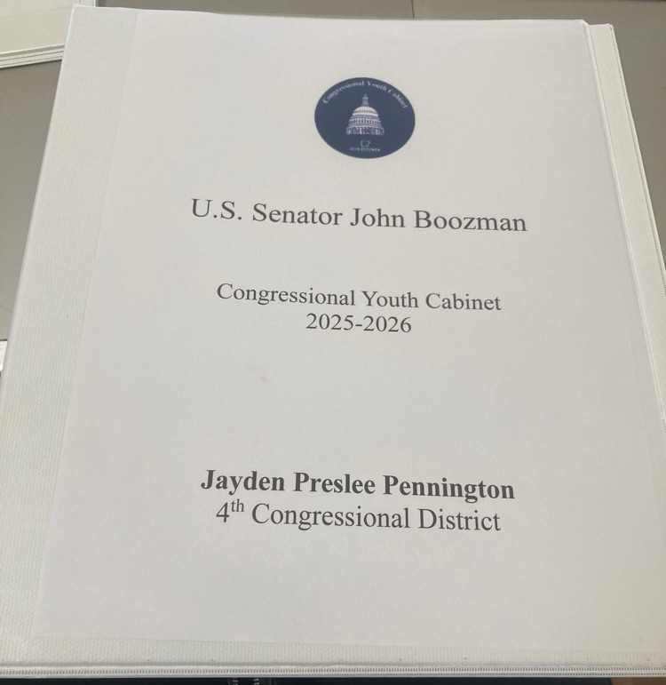 Program from the Arkansas State Congressional youth cabinet