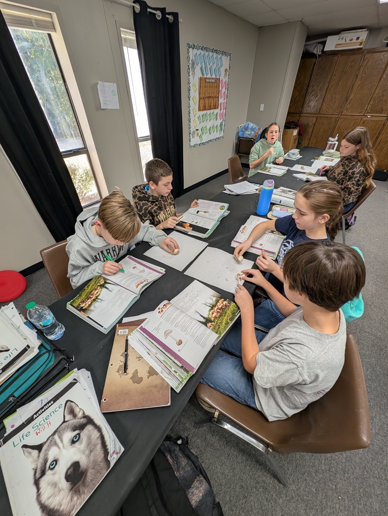 7th grade science students learned about fungi and got to examine mushrooms in class. 