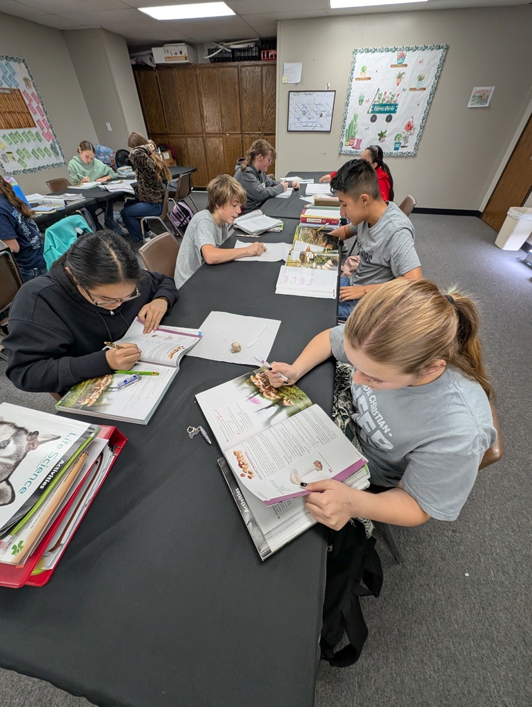 7th grade science students learned about fungi and got to examine mushrooms in class. 