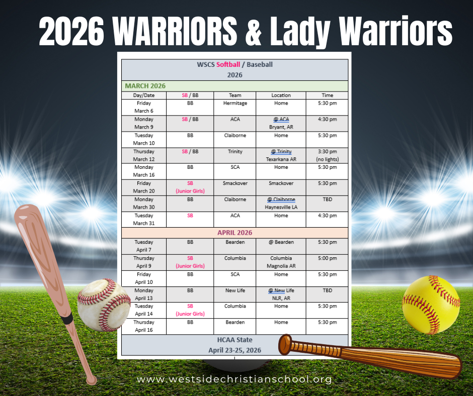 Baseball Softball schedule