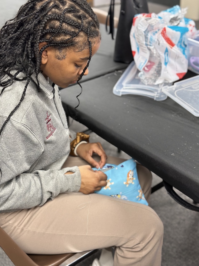 Mrs. Godwin's geometry class making pillows