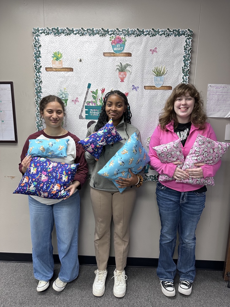 Mrs. Godwin's geometry class making pillows