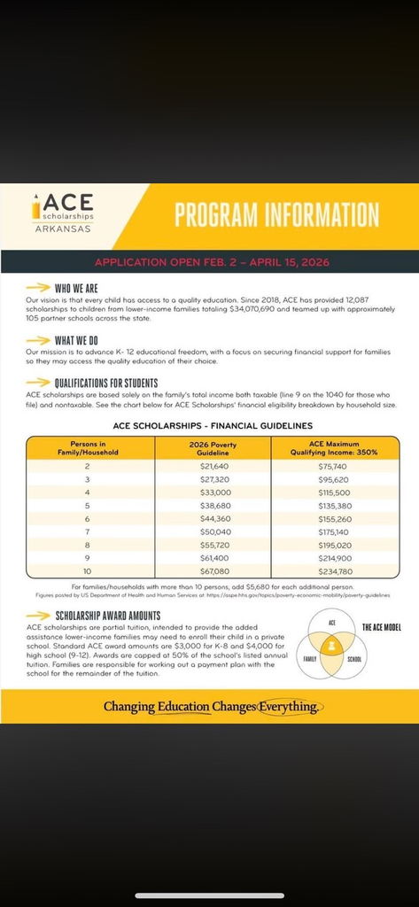 ACE Scholarship Info