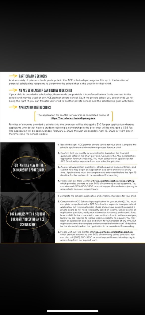 ACE Scholarship Info