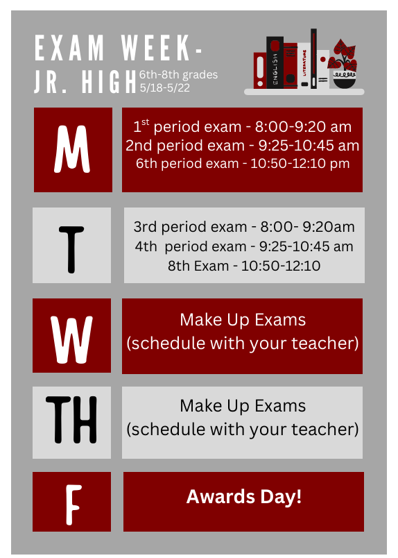 Jr High exams