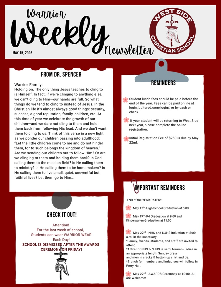 Warrior Weekly Newsletter