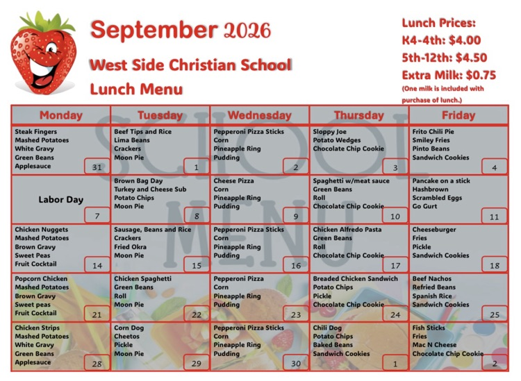 September menu