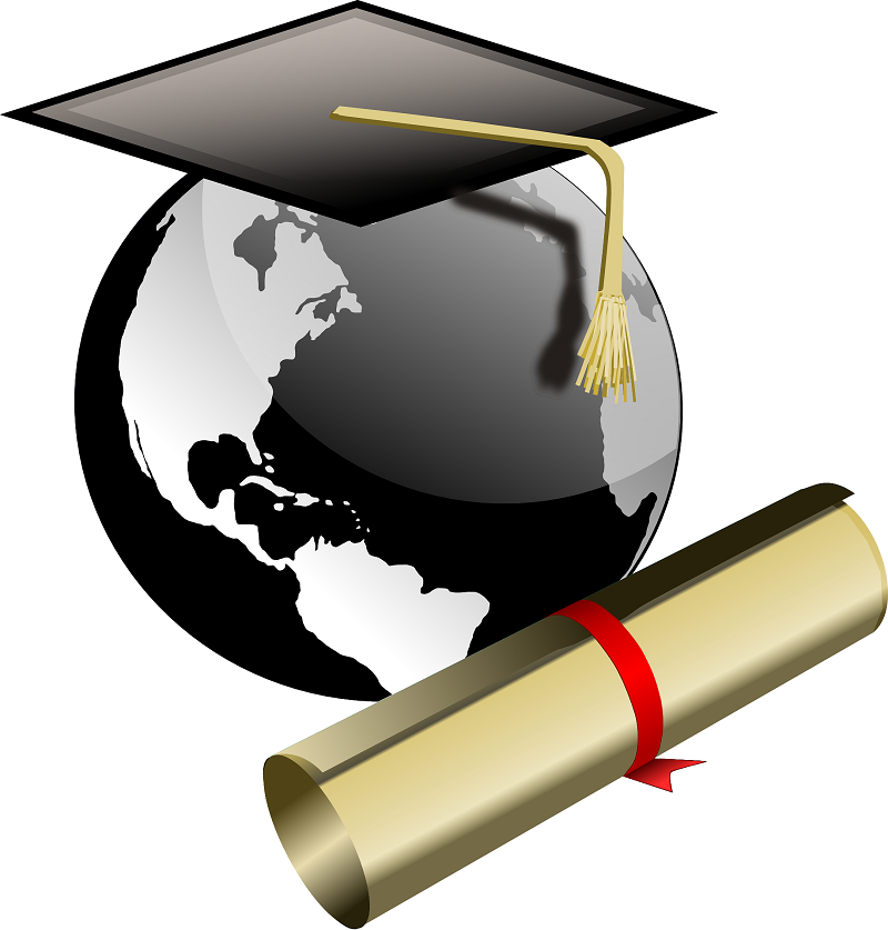 cap and gown walk