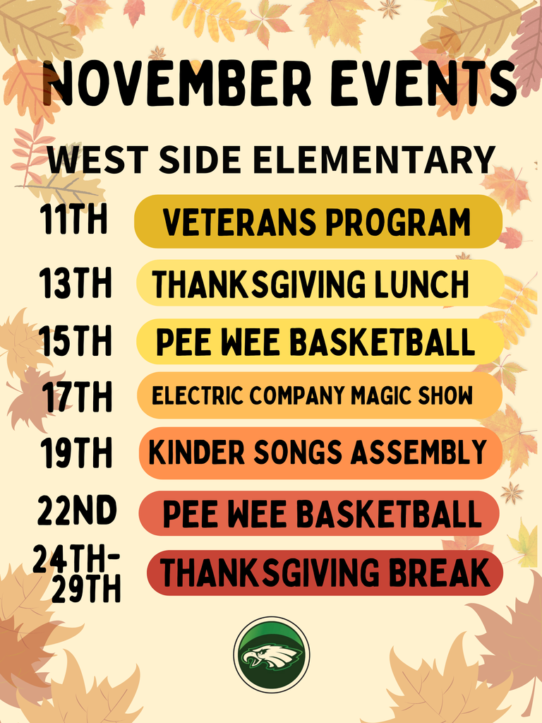 November Calendar of Events