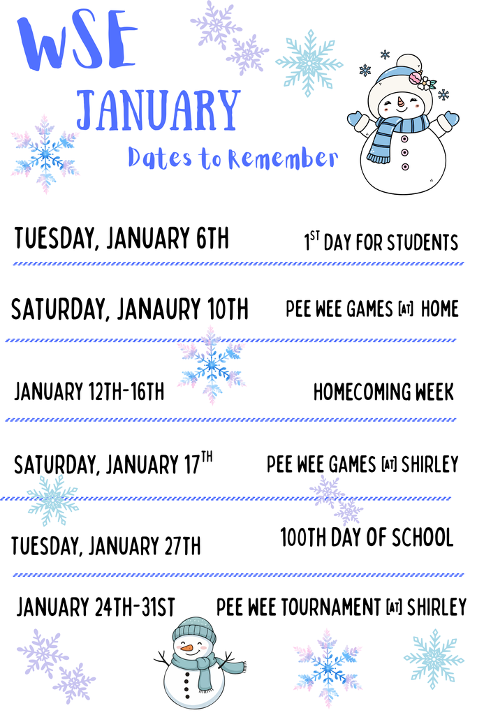 January Dates to Remember