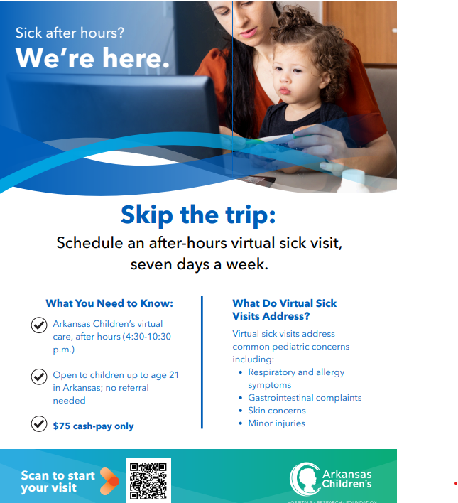 After hours virtual sick visits at Children's Hospital
