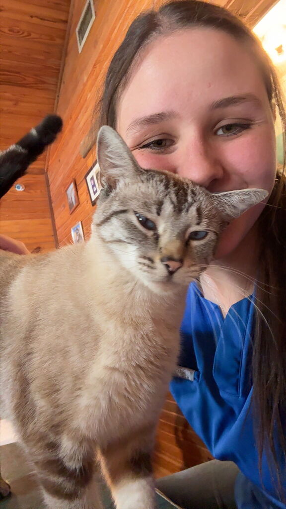 Shyenne working on Veterinarian Technician certification
