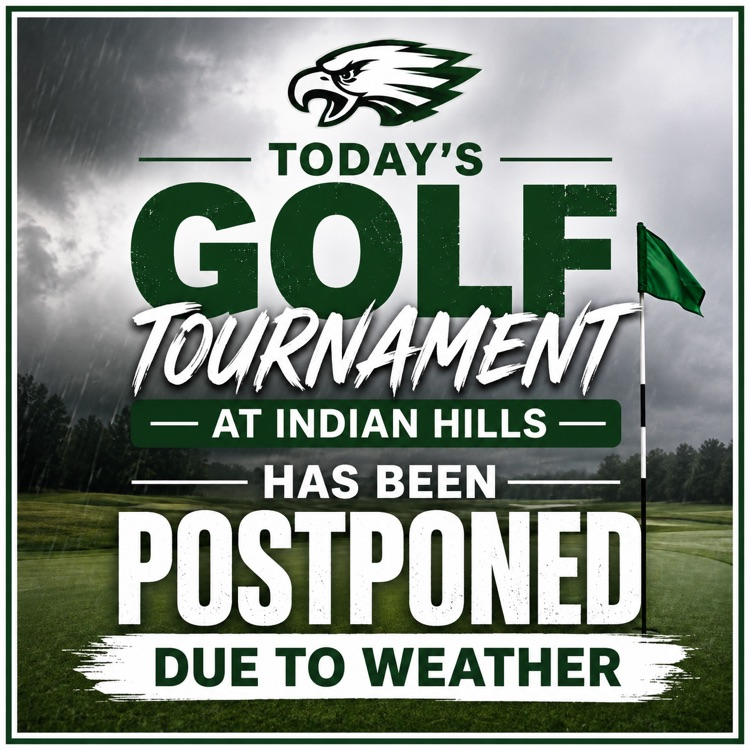 The golf tournament on 8/24 has been postponed due to weather.