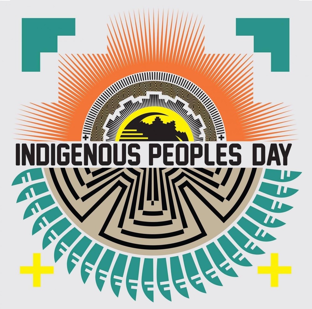 Graphic that says "Indigenous Peoples Day" 
