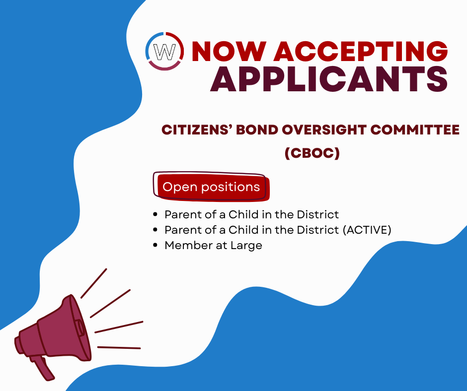Now Accepting Applications Citizens Bond Oversight Committee