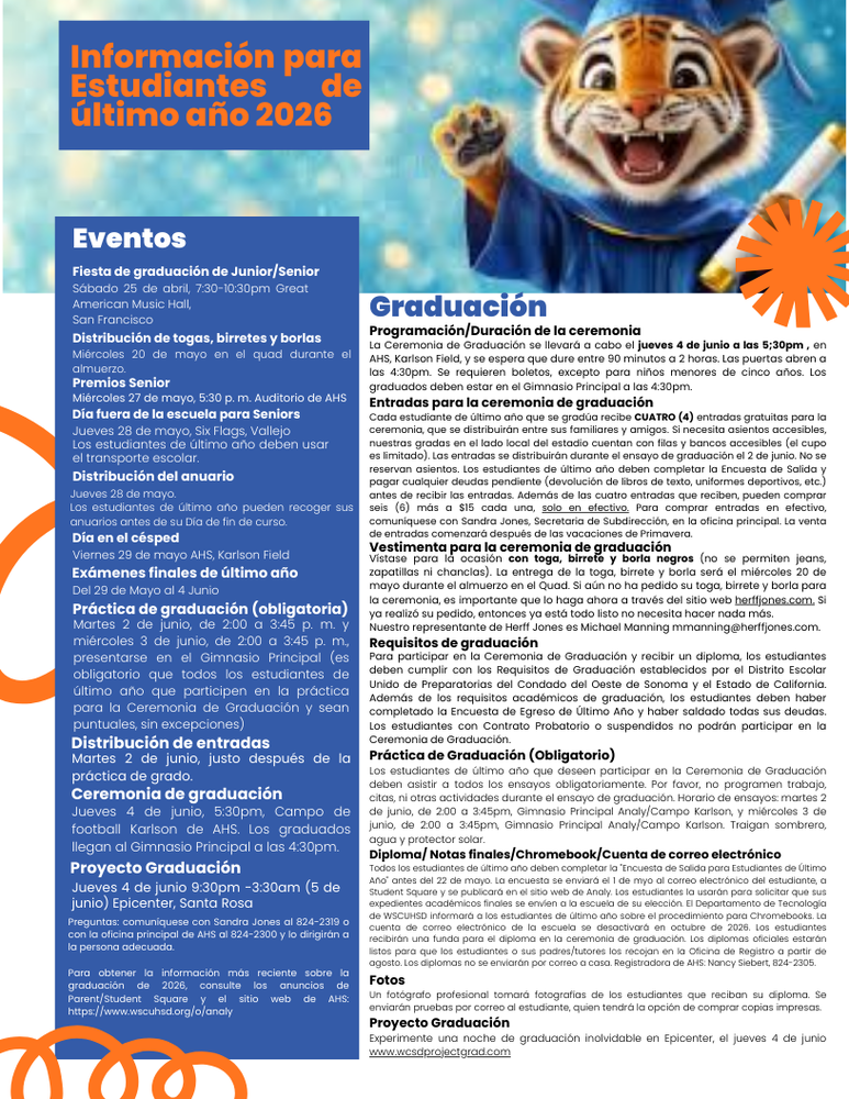 2026 Senior Class Information