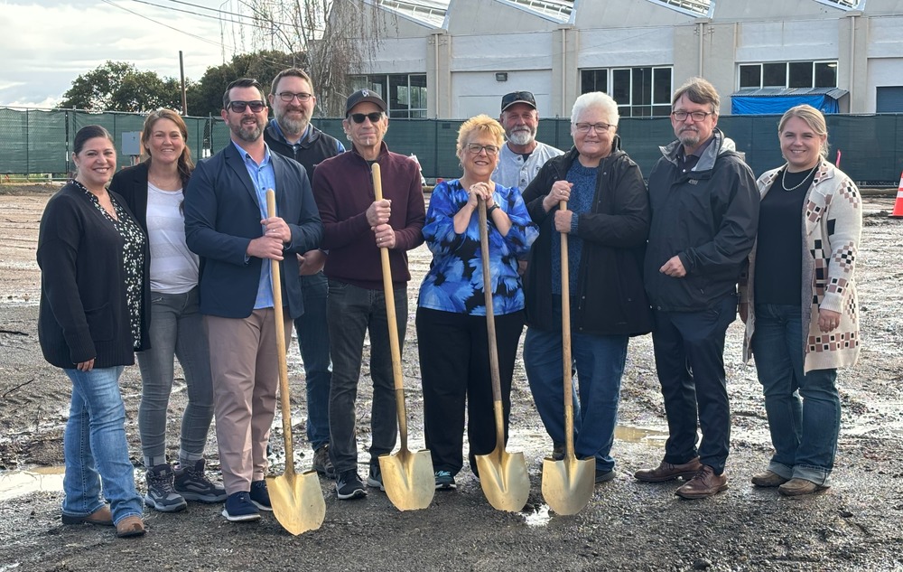WSCUHSD Superintendent, Board and Staff with Shovels for Ground Breaking Ceremony