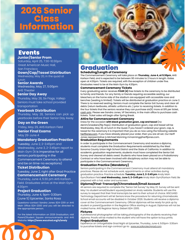 2026 Senior Class Information