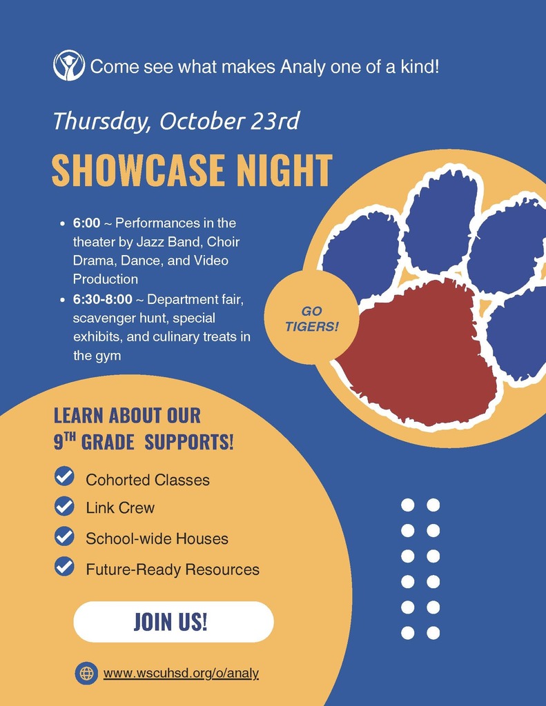 Showcase night flyer in English