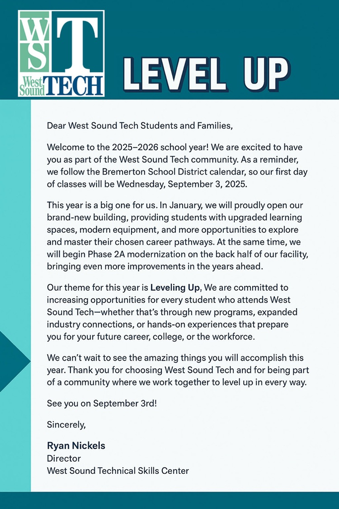 letter to students and families