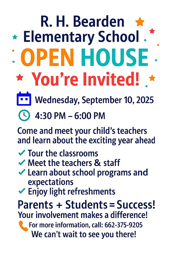 Bearden open house flyer