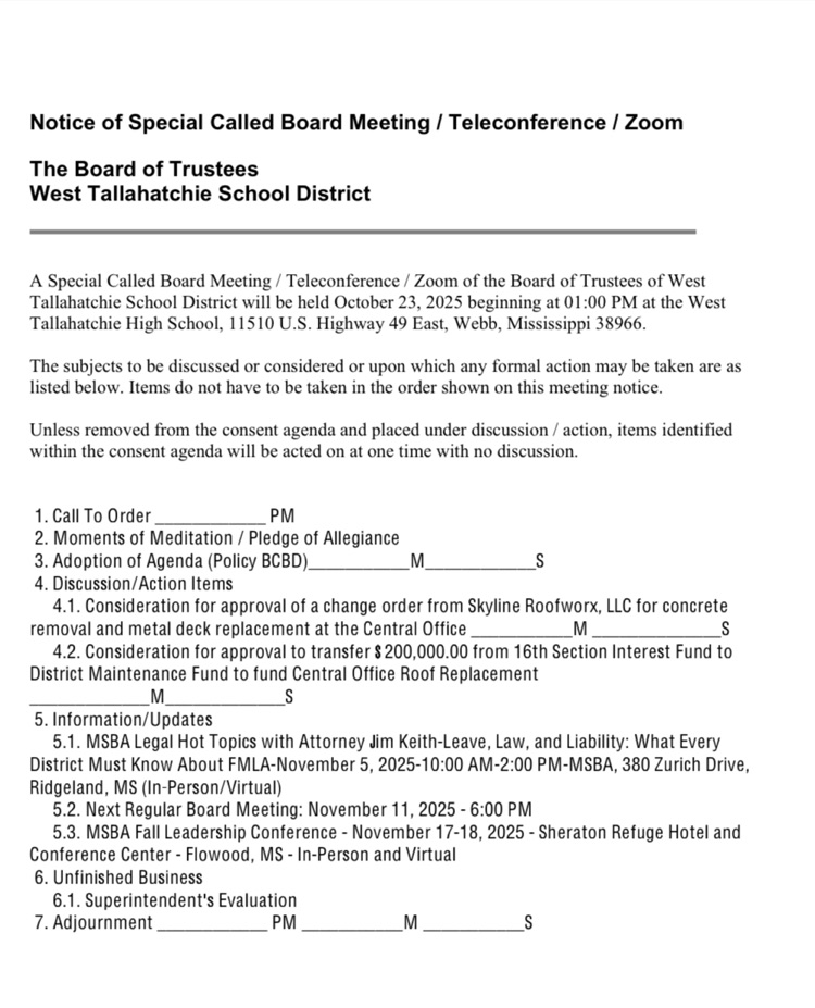 board meeting agenda