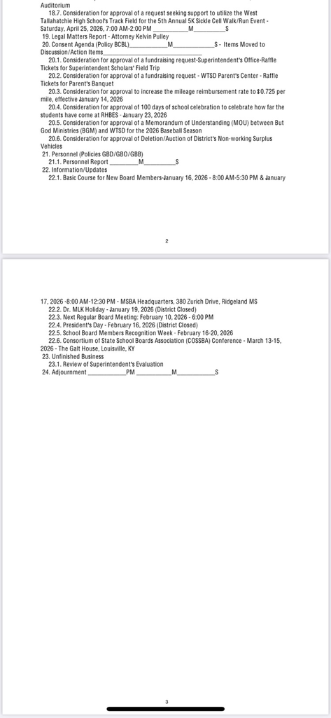 board meeting agenda 