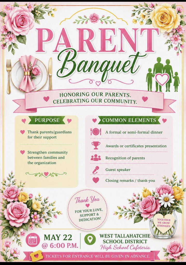 parent banquet flyer