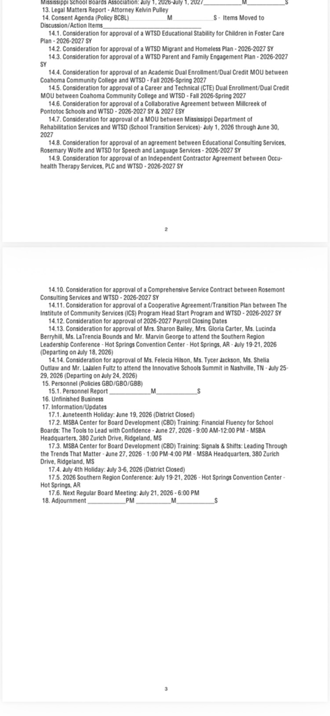 board meeting agenda 