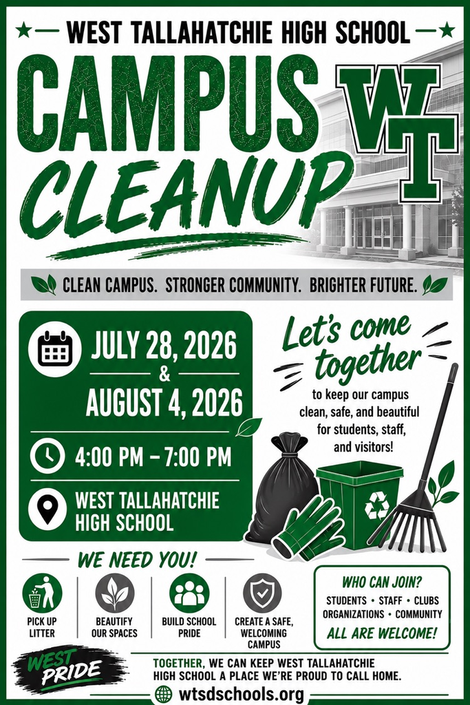 west tally campus cleanup flyer
