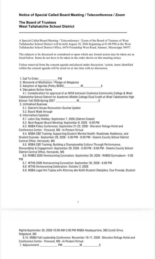 board meeting agenda 