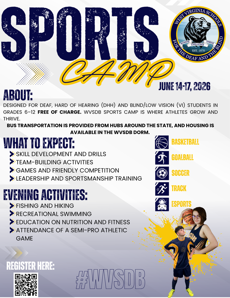 WVSDB Sports Camp Flyer.