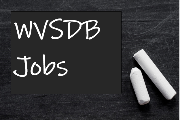 Chalkboard with WVSDB Jobs written on it