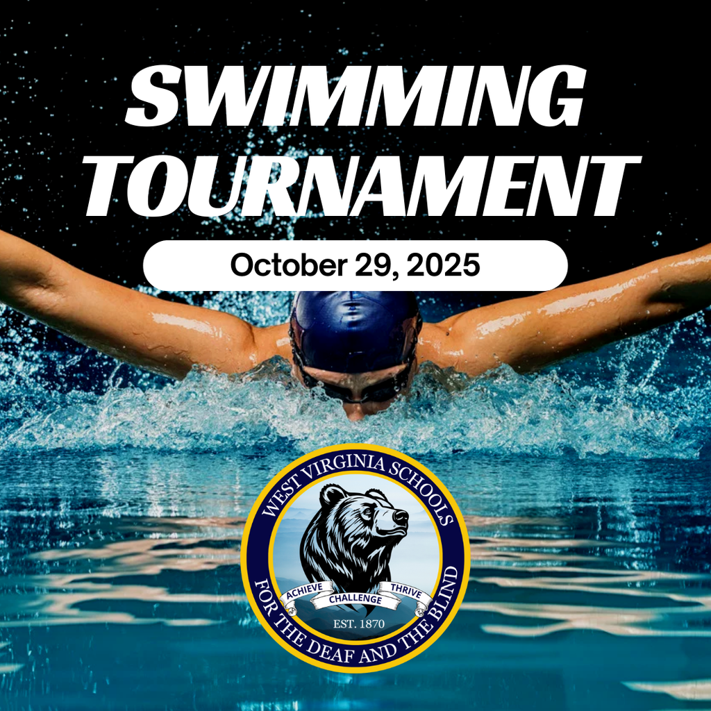Swim Tournament Announcement.  A swimmer splashes water while they compete in the butterfly stroke.