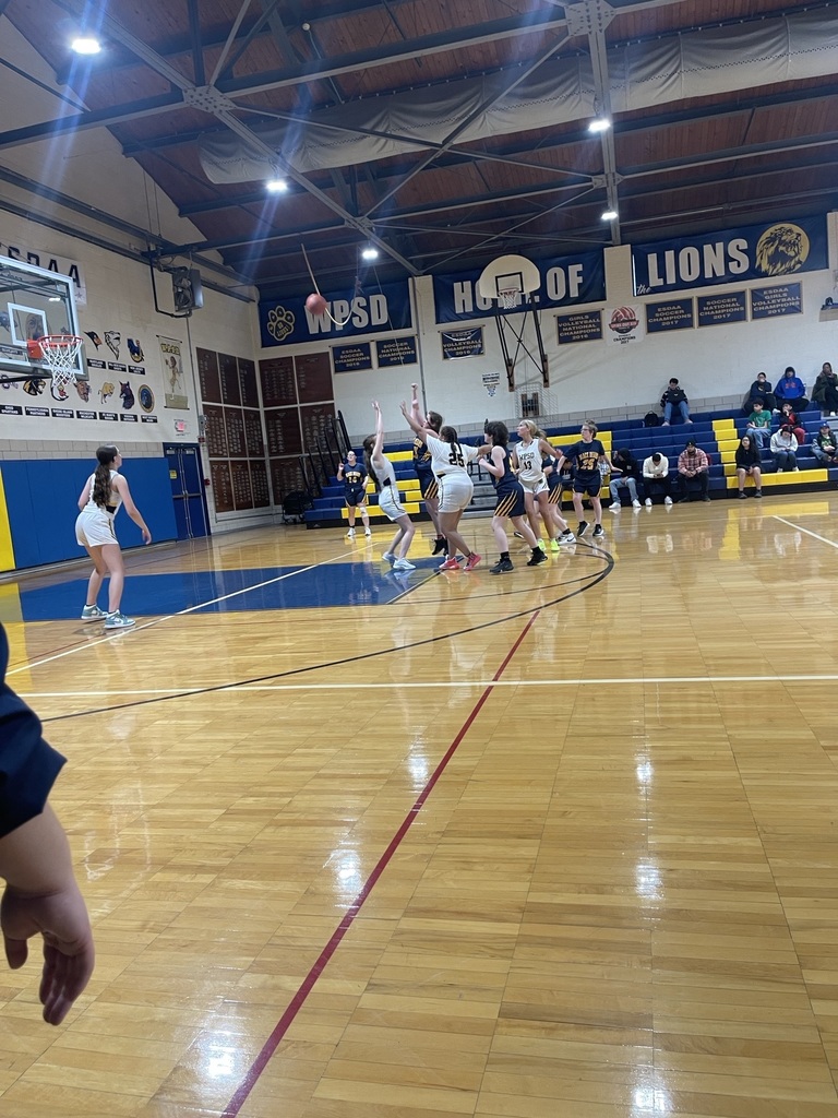 Girls' basketball team playing on the court against WPSD.