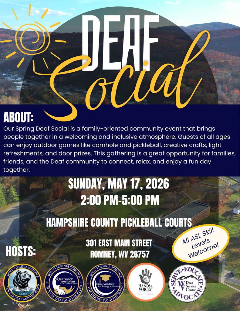May Deaf Social Flyer.