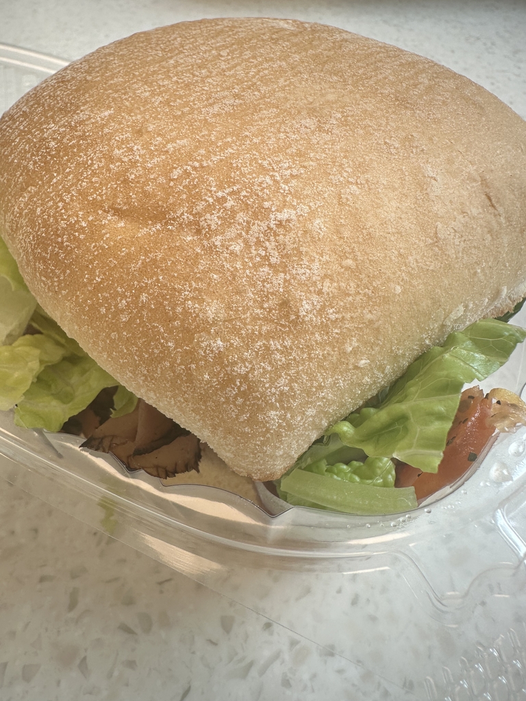 Horseradish Beef & Cheddar on Ciabatta Sandwich.