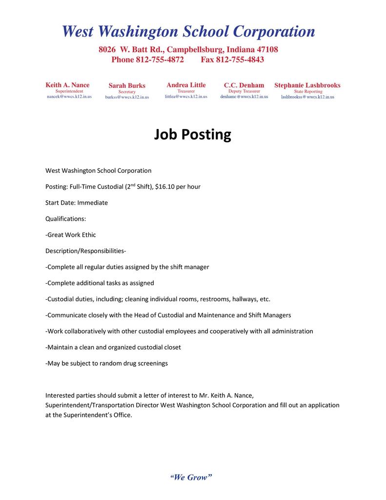 Job Posting