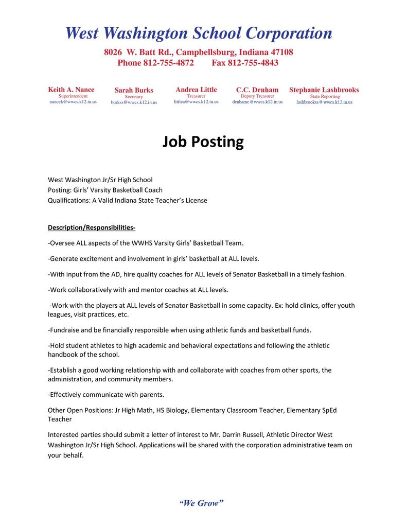 Job Posting