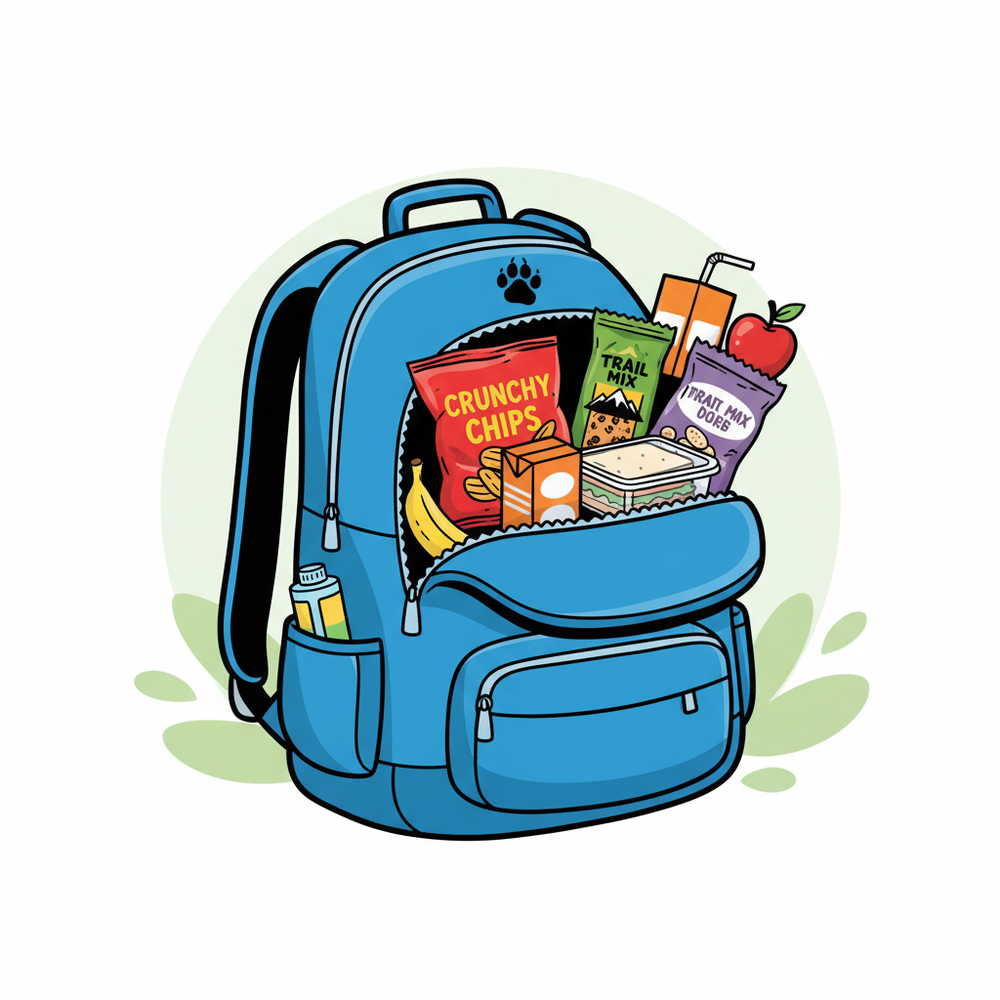 food in backpack
