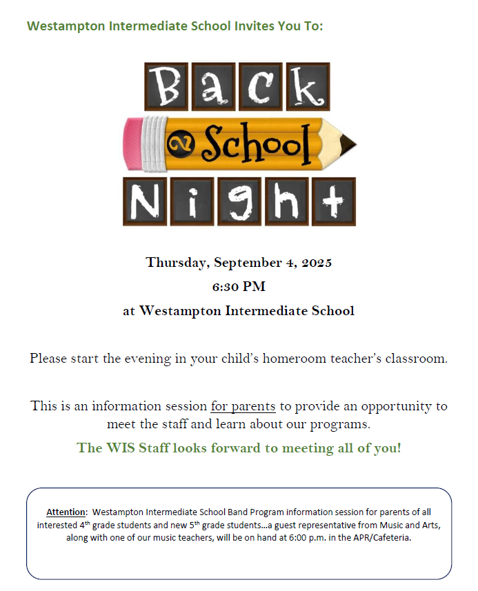 back to school night