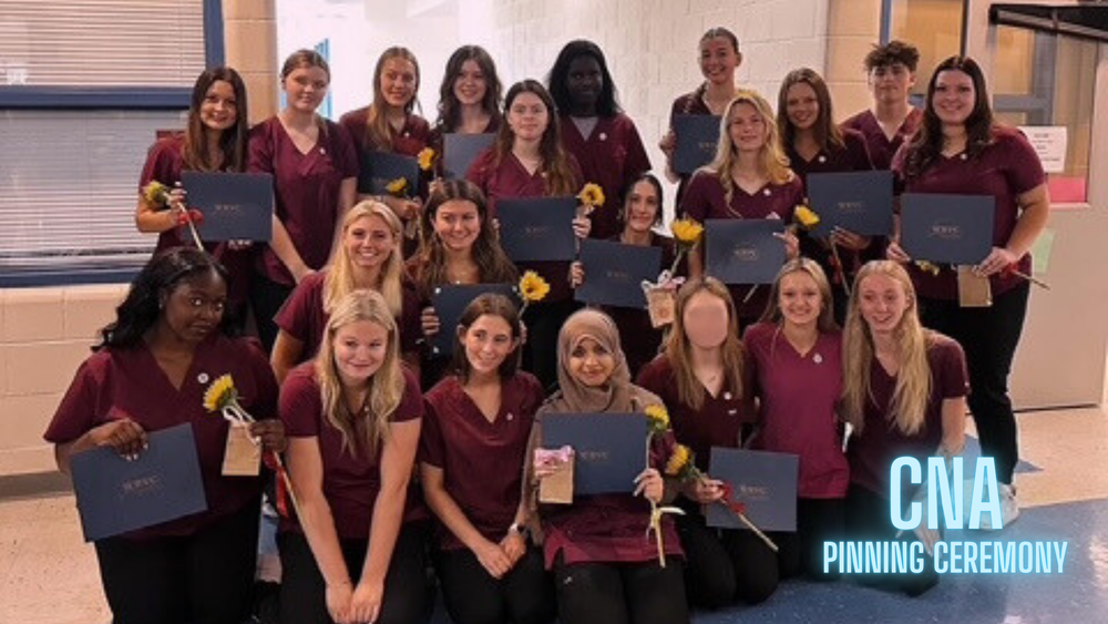 medical occupations students with their CNA pins